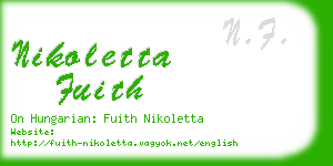 nikoletta fuith business card